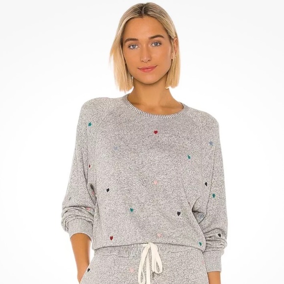 Rails Mika Sweatshirt Melange Gray
Embroidered Rainbow Hearts
Womens Size Small - Picture 1 of 5